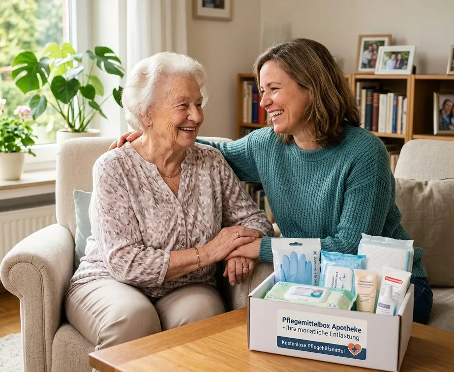 Pflegende Angehörige mit Seniorin — Verhinderungspflege springt ein, wenn die Hauptperson pausiert