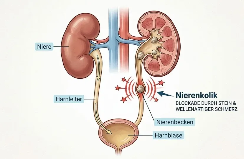 Nierenkolik – Ursachen und Prävention